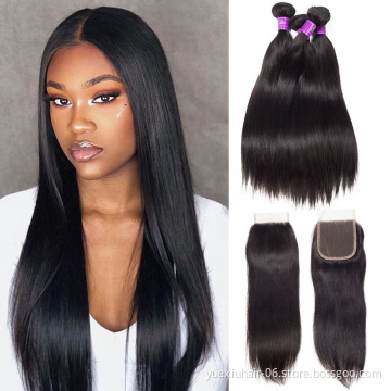 Straight Indian Hair Hot Sale Straight Virgin Human Hair Weave Super Double Drawn Hair